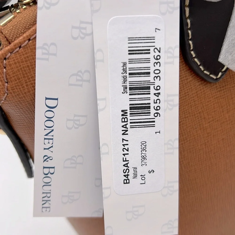 Dooney & Bourke Saffiano Small Heidi Satchel Natural